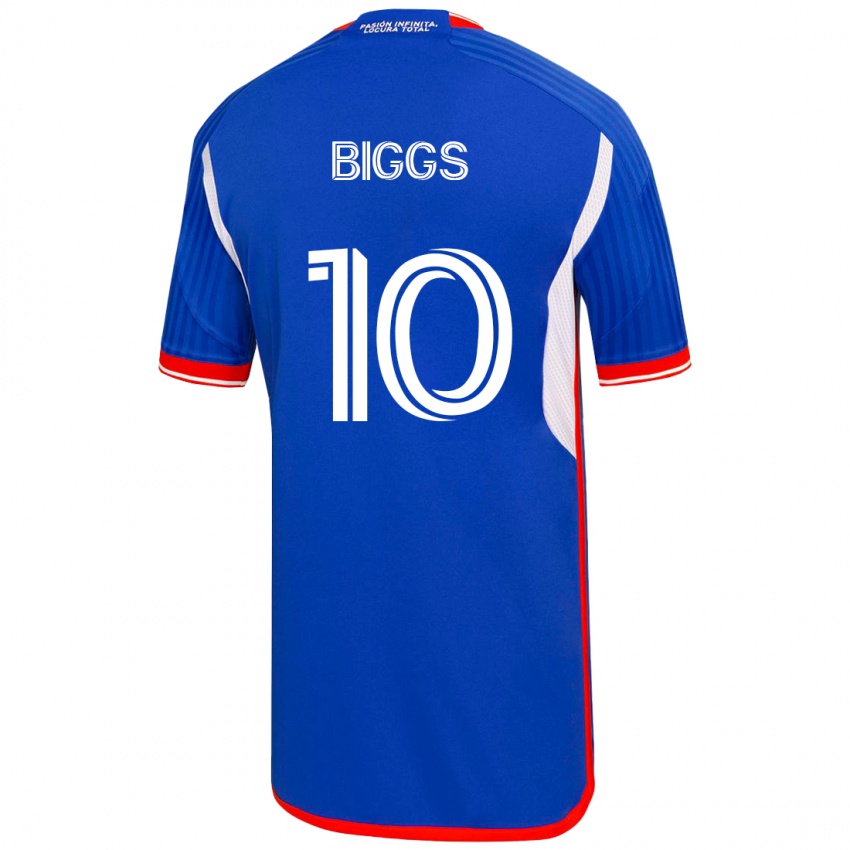 Børn Nicole Denise Fajre Biggs #10 Blå Hjemmebane Spillertrøjer 2023/24 Trøje T-Shirt