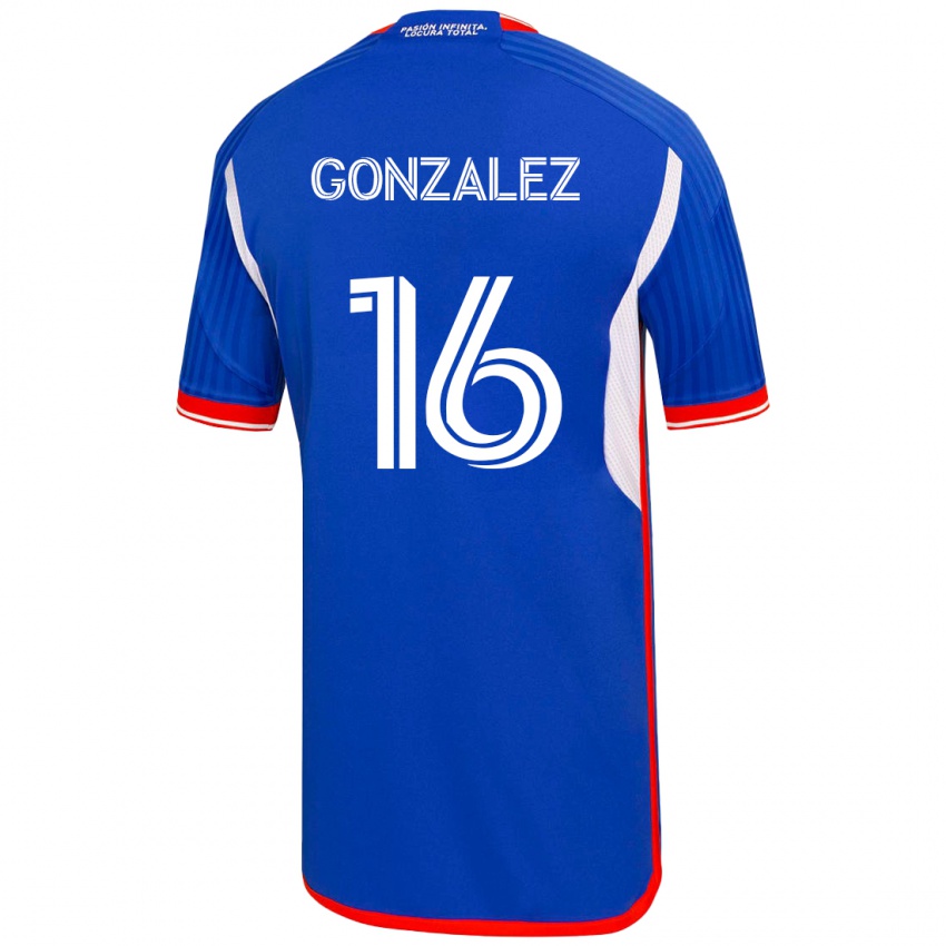 Børn Monserratt González #16 Blå Hjemmebane Spillertrøjer 2023/24 Trøje T-Shirt