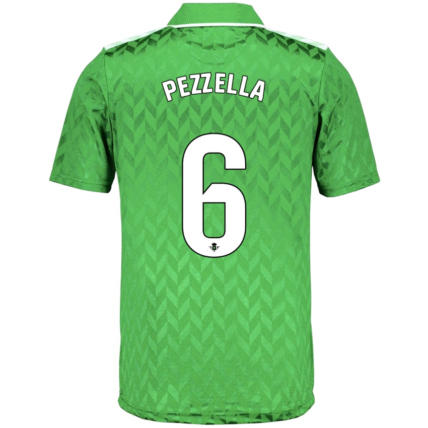 Børn Germán Pezzella #6 Grøn Udebane Spillertrøjer 2023/24 Trøje T-Shirt