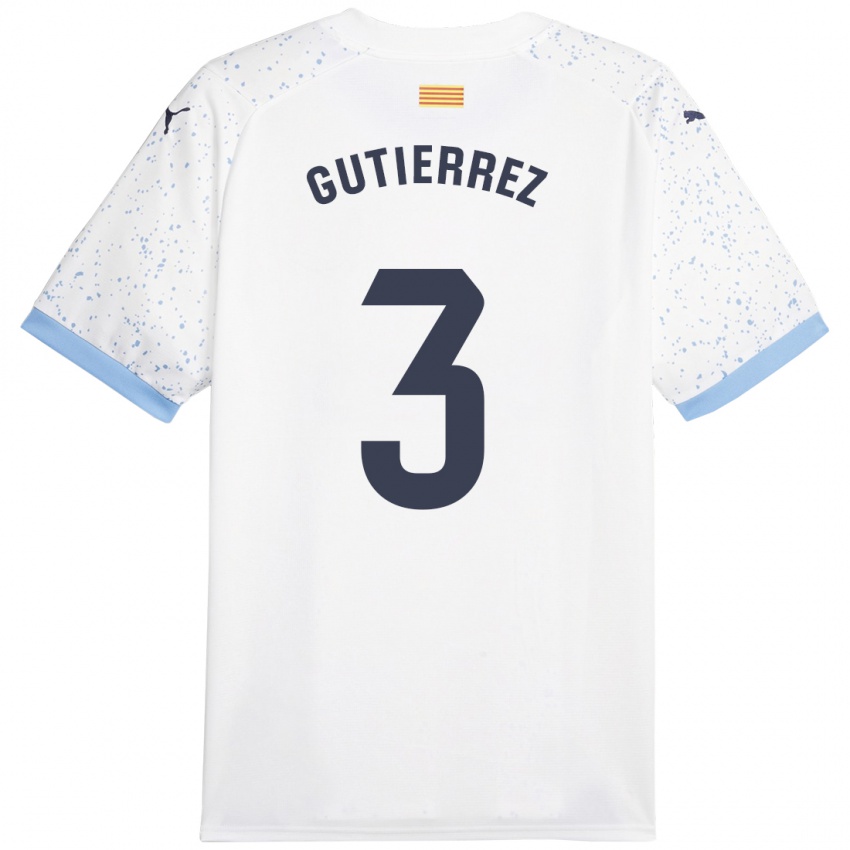 Børn Miguel Gutierrez #3 Hvid Udebane Spillertrøjer 2023/24 Trøje T-Shirt