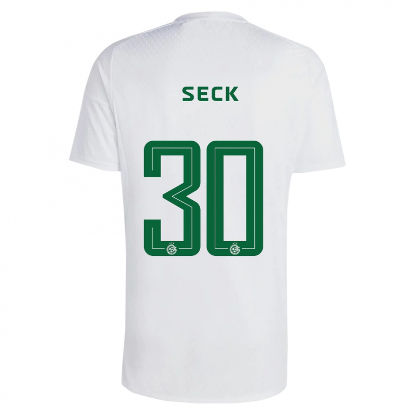 Børn Abdoulaye Seck #30 Grøn Blå Udebane Spillertrøjer 2023/24 Trøje T-Shirt
