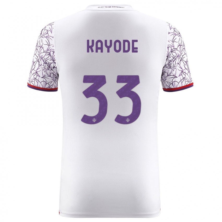 Børn Michael Kayode #33 Hvid Udebane Spillertrøjer 2023/24 Trøje T-Shirt