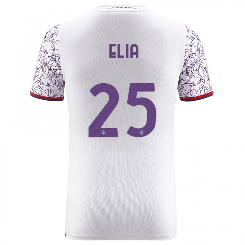 Børn Mirko Elia #25 Hvid Udebane Spillertrøjer 2023/24 Trøje T-Shirt