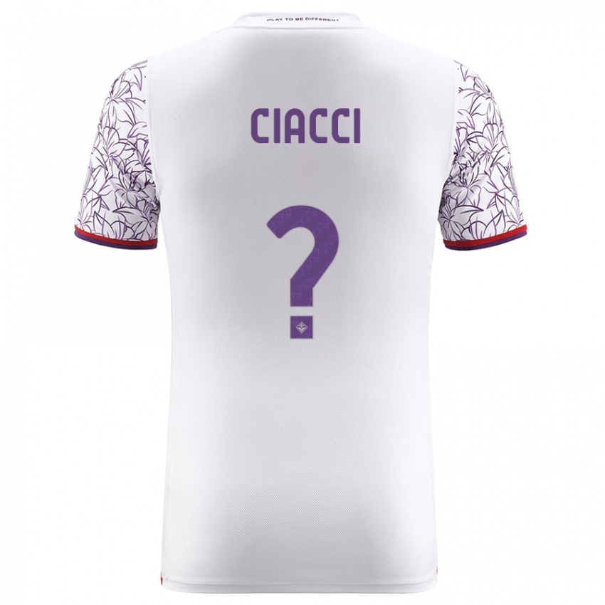 Børn Niccolò Ciacci #0 Hvid Udebane Spillertrøjer 2023/24 Trøje T-Shirt