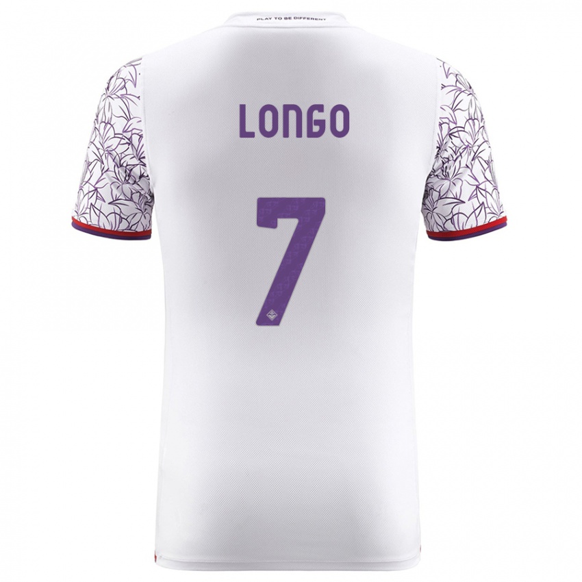 Børn Miriam Longo #7 Hvid Udebane Spillertrøjer 2023/24 Trøje T-Shirt