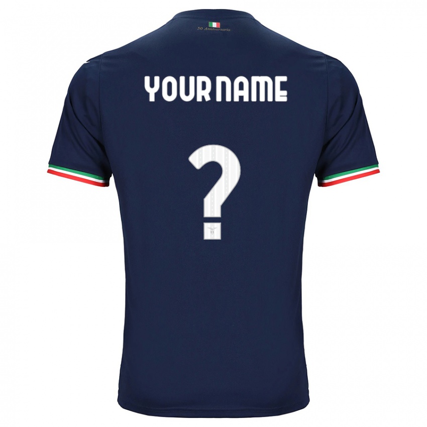 Børn Dit Navn #0 Flåde Udebane Spillertrøjer 2023/24 Trøje T-Shirt