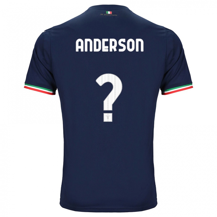 Børn André Anderson #0 Flåde Udebane Spillertrøjer 2023/24 Trøje T-Shirt