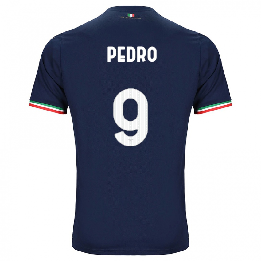 Børn Pedro #9 Flåde Udebane Spillertrøjer 2023/24 Trøje T-Shirt