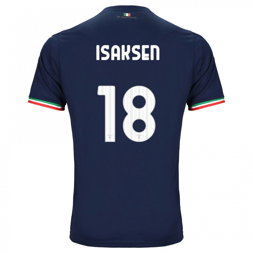 Børn Gustav Isaksen #18 Flåde Udebane Spillertrøjer 2023/24 Trøje T-Shirt