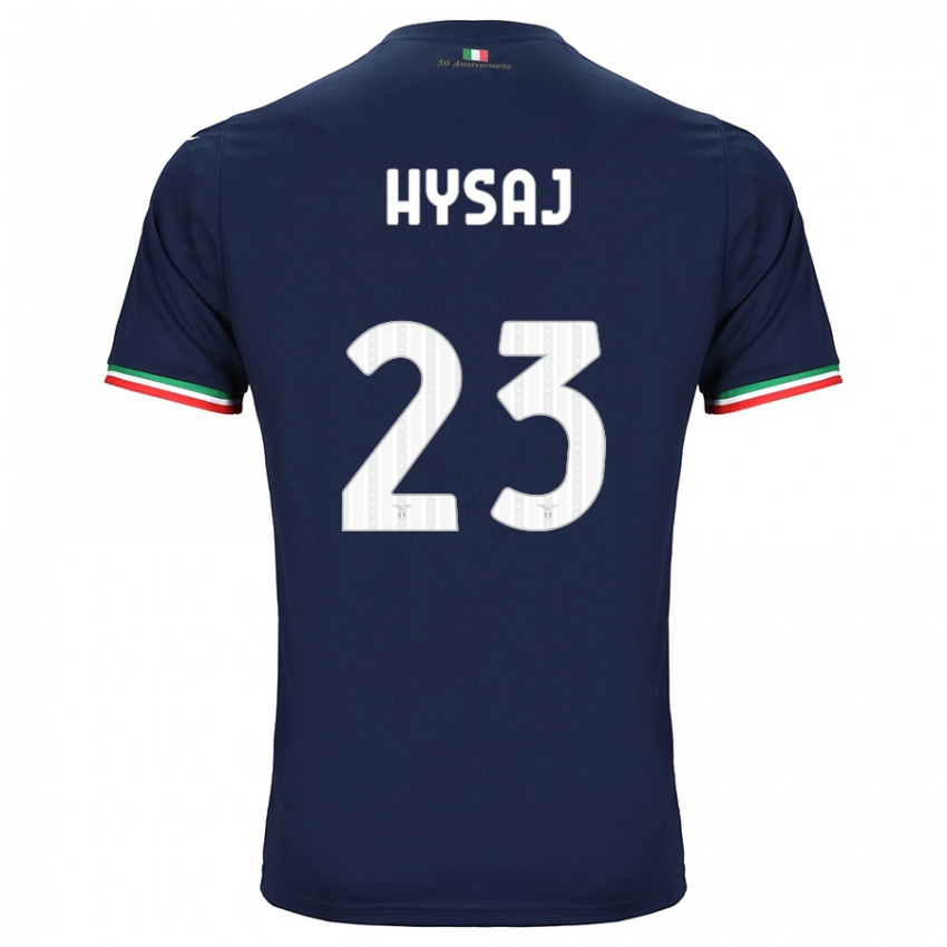 Børn Elseid Hysaj #23 Flåde Udebane Spillertrøjer 2023/24 Trøje T-Shirt