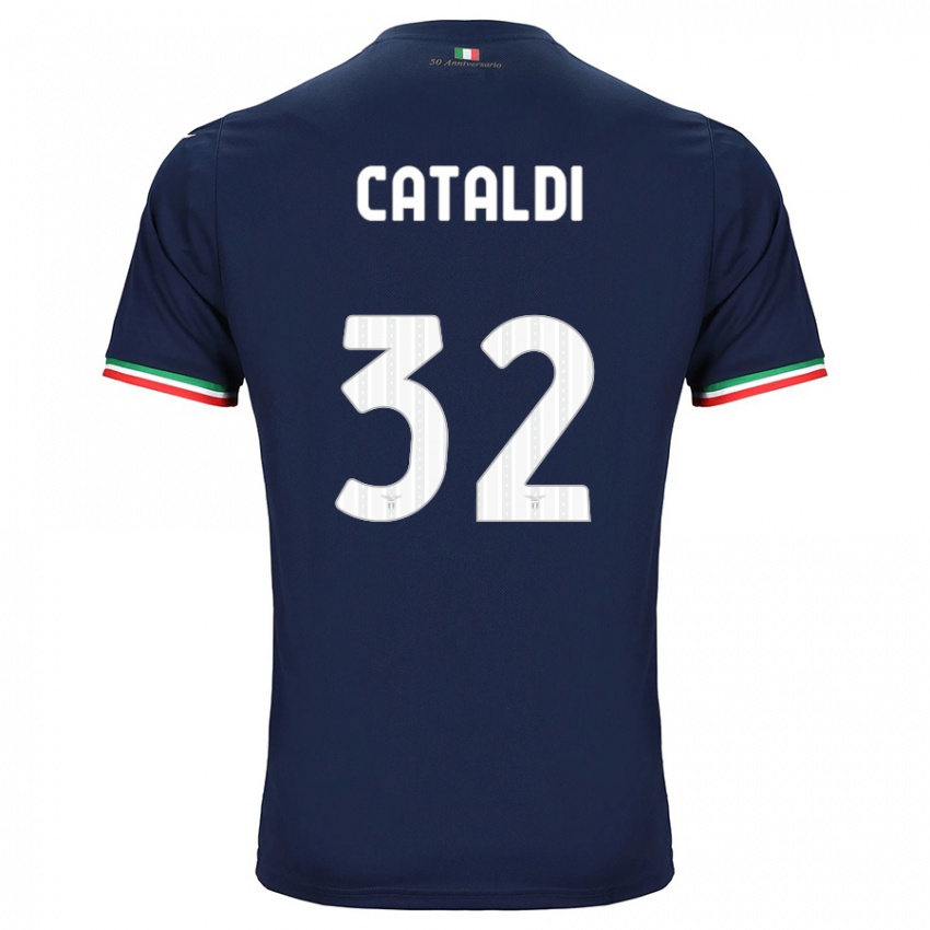 Børn Danilo Cataldi #32 Flåde Udebane Spillertrøjer 2023/24 Trøje T-Shirt