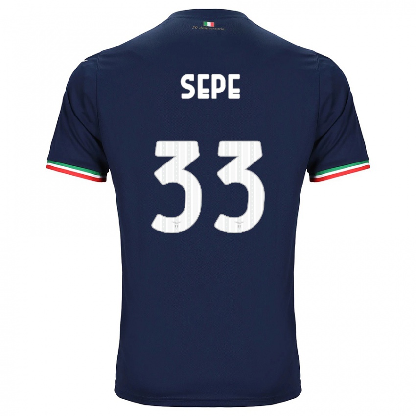 Børn Luigi Sepe #33 Flåde Udebane Spillertrøjer 2023/24 Trøje T-Shirt