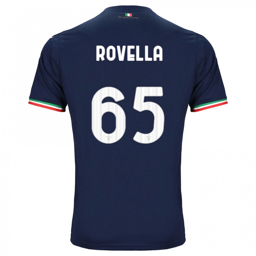 Børn Nicolo Rovella #65 Flåde Udebane Spillertrøjer 2023/24 Trøje T-Shirt