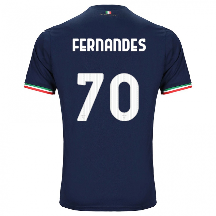 Børn Saná Fernandes #70 Flåde Udebane Spillertrøjer 2023/24 Trøje T-Shirt