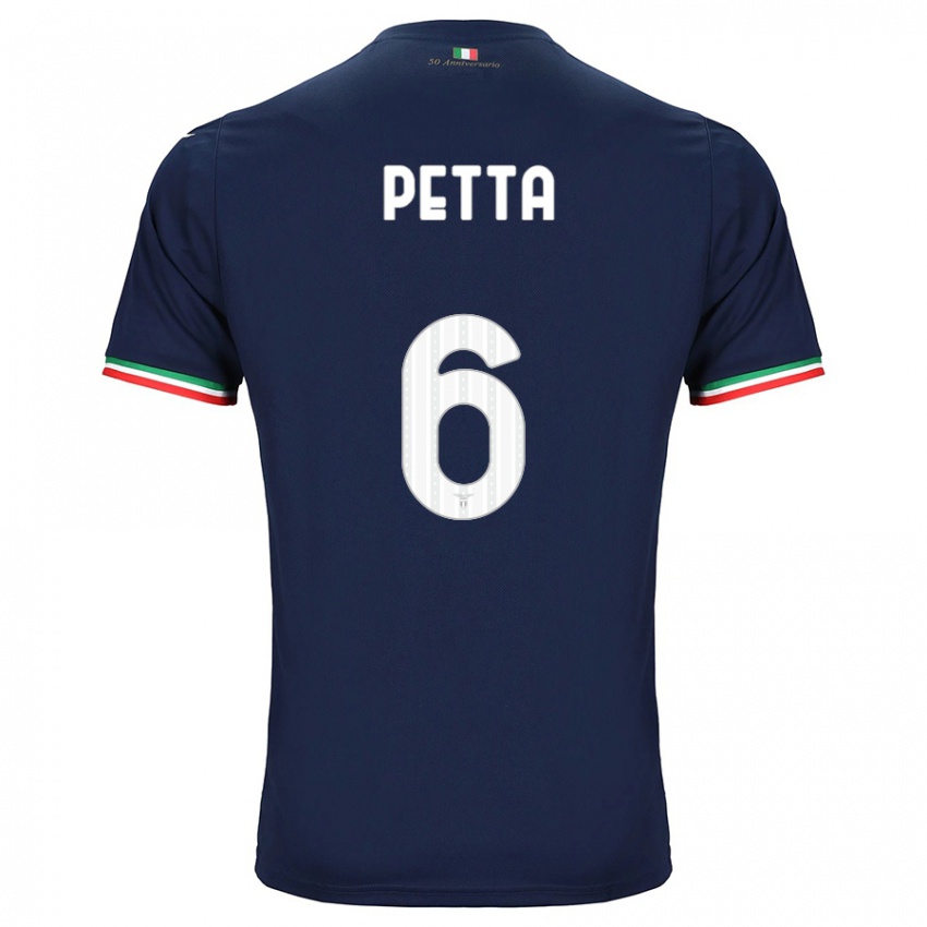 Børn Andrea Petta #6 Flåde Udebane Spillertrøjer 2023/24 Trøje T-Shirt