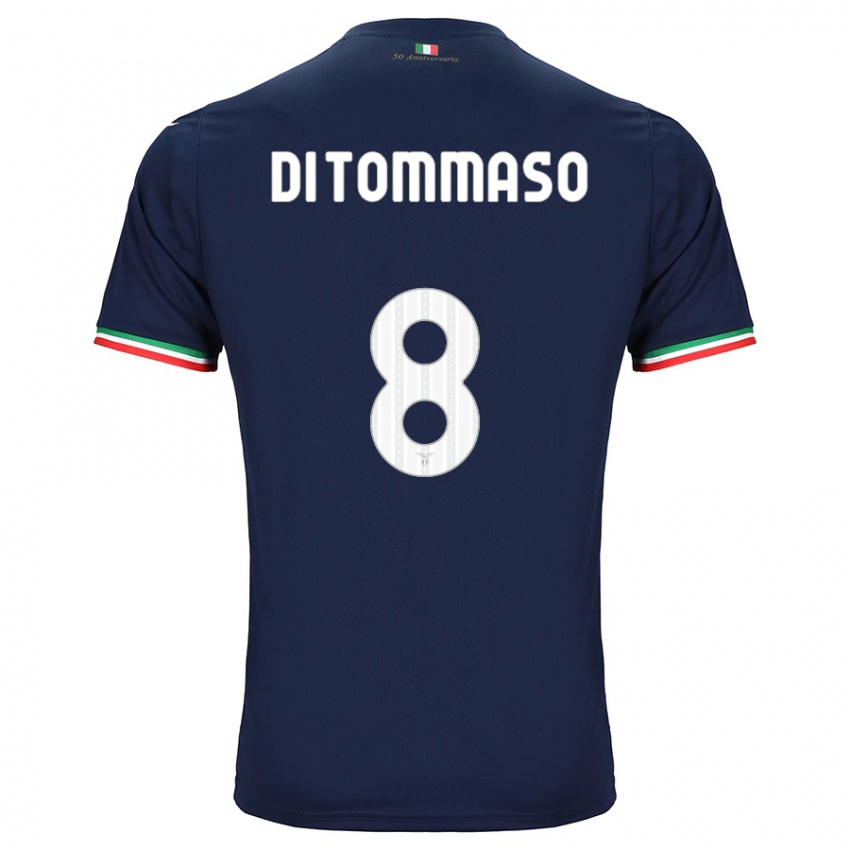 Børn Leonardo Di Tommaso #8 Flåde Udebane Spillertrøjer 2023/24 Trøje T-Shirt