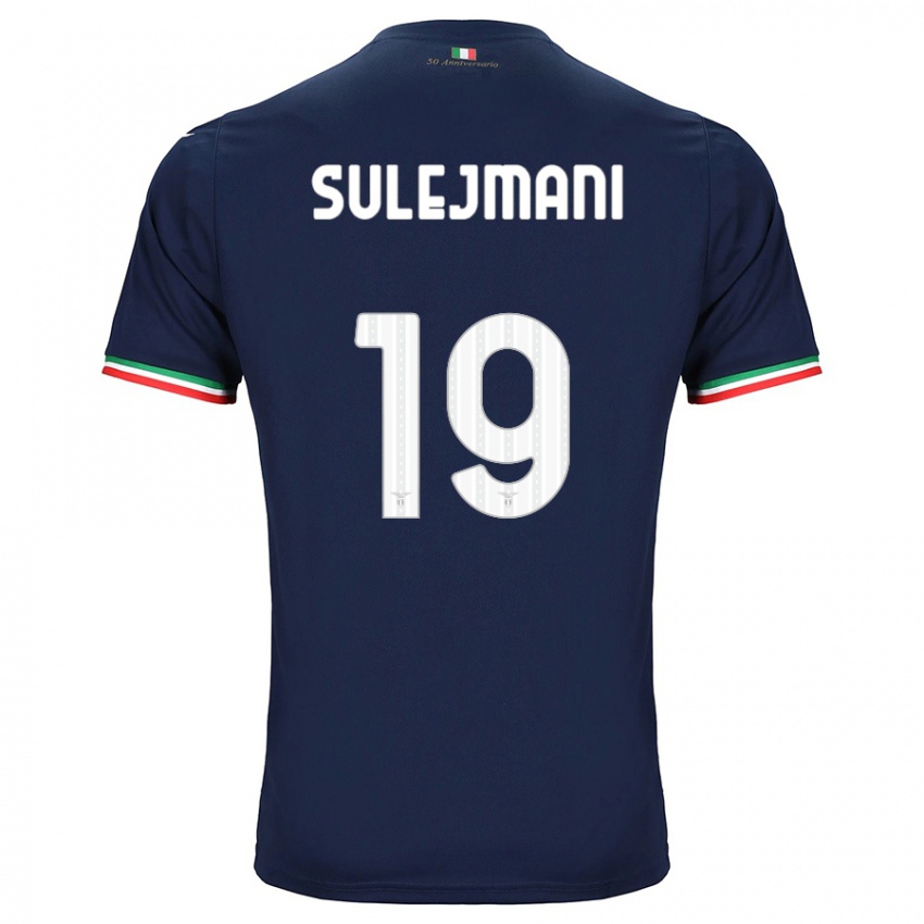 Børn Flavio Sulejmani #19 Flåde Udebane Spillertrøjer 2023/24 Trøje T-Shirt