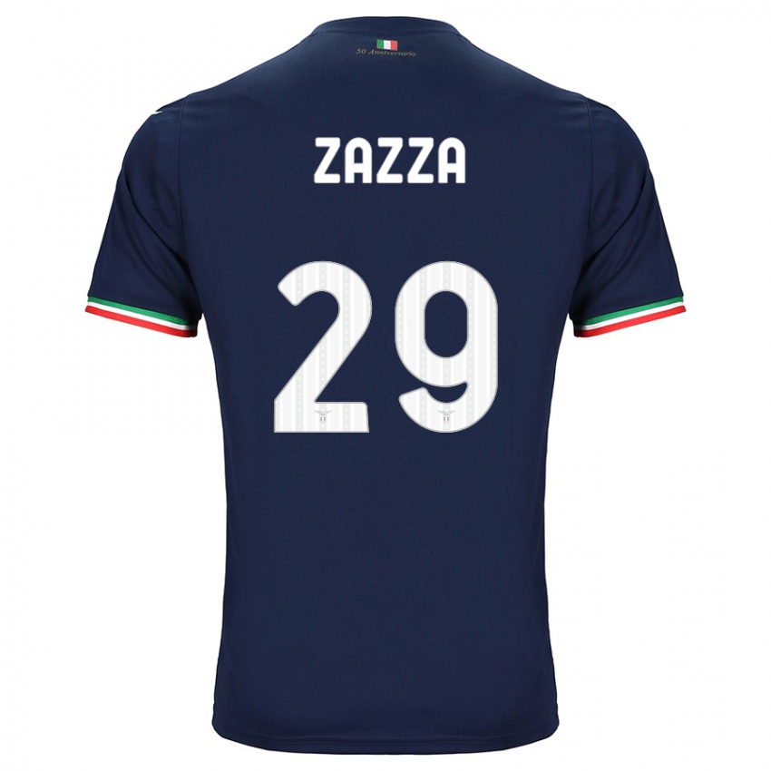 Børn Matteo Zazza #29 Flåde Udebane Spillertrøjer 2023/24 Trøje T-Shirt