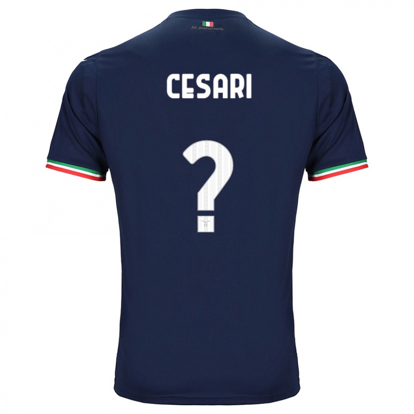 Børn Nicolò Cesari #0 Flåde Udebane Spillertrøjer 2023/24 Trøje T-Shirt