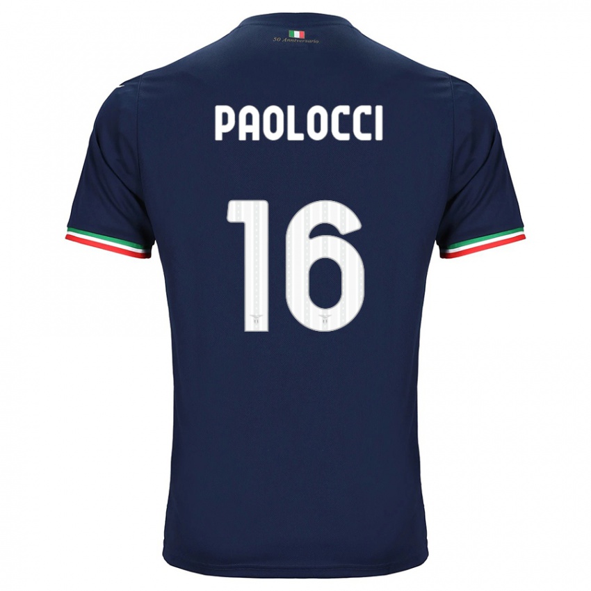 Børn Gabriele Paolocci #16 Flåde Udebane Spillertrøjer 2023/24 Trøje T-Shirt