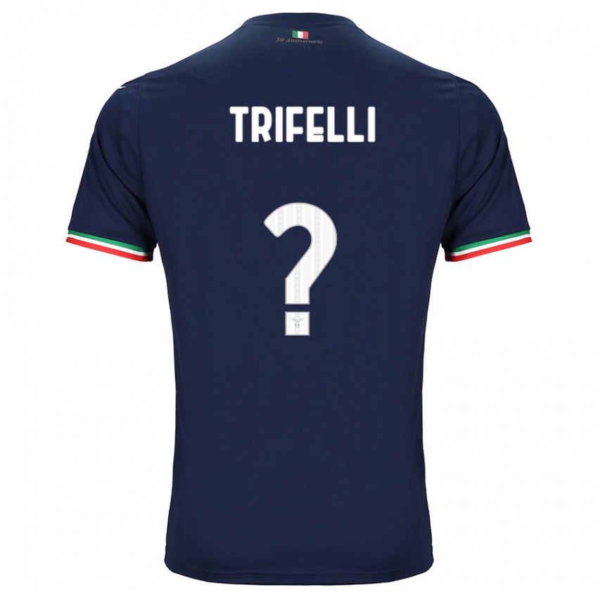 Børn Cristiano Trifelli #0 Flåde Udebane Spillertrøjer 2023/24 Trøje T-Shirt