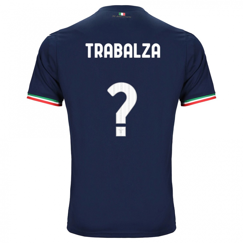 Børn Alessandro Trabalza #0 Flåde Udebane Spillertrøjer 2023/24 Trøje T-Shirt