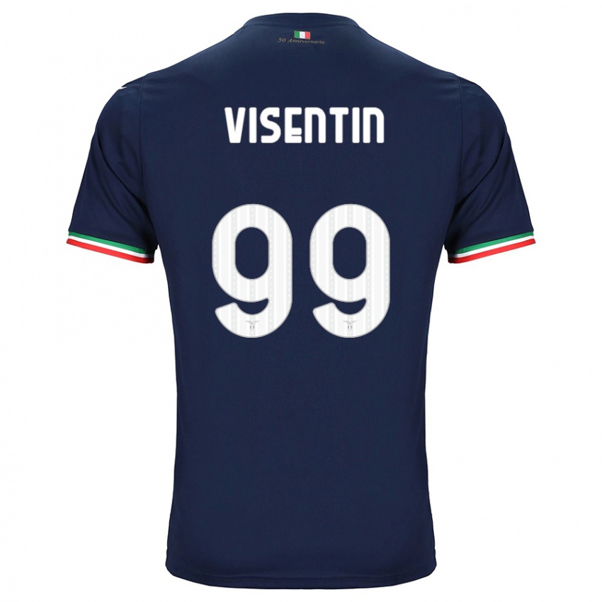 Børn Noemi Visentin #99 Flåde Udebane Spillertrøjer 2023/24 Trøje T-Shirt