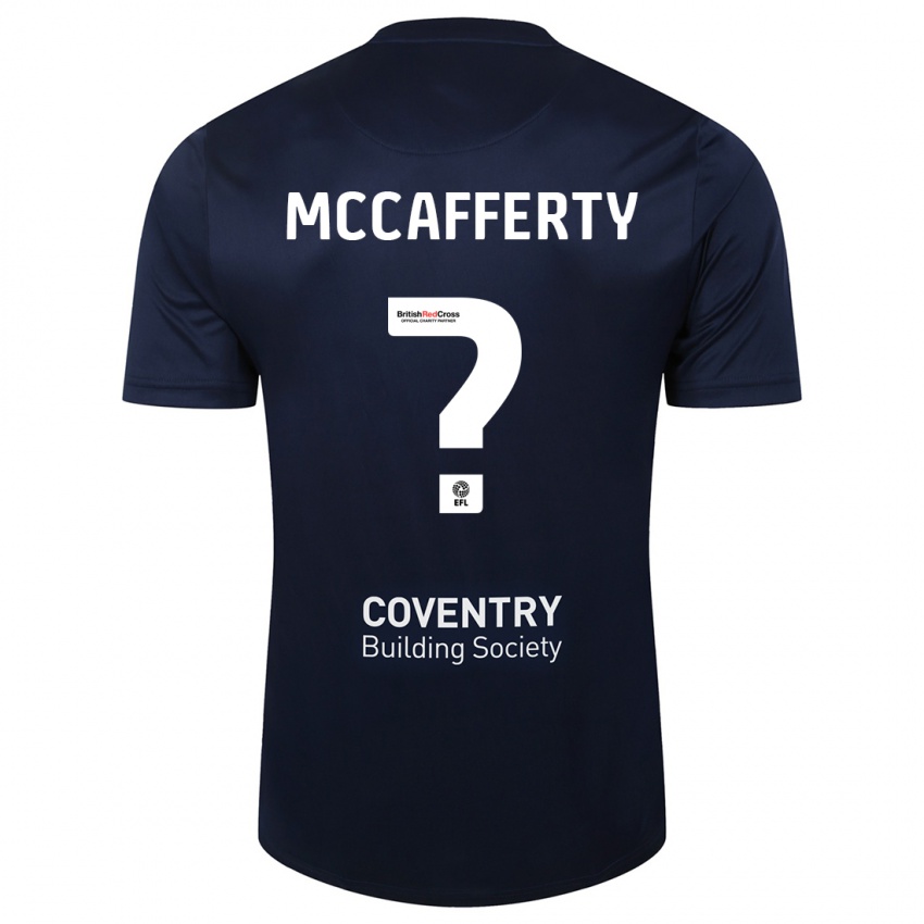 Børn Lewys Mccafferty #0 Rød Flåde Udebane Spillertrøjer 2023/24 Trøje T-Shirt