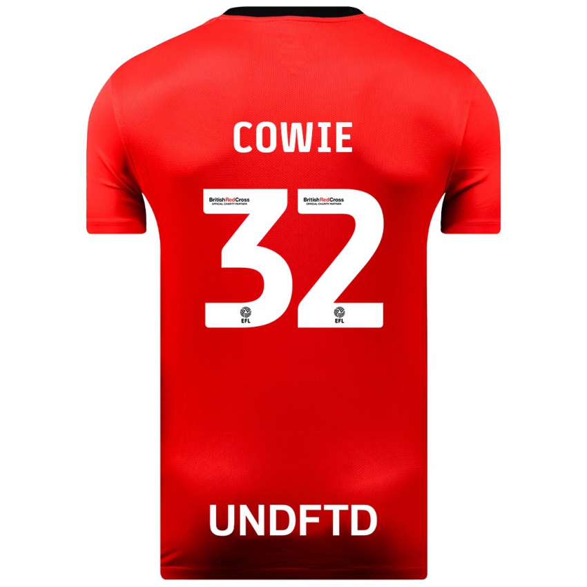 Børn Abbie Cowie #32 Rød Udebane Spillertrøjer 2023/24 Trøje T-Shirt