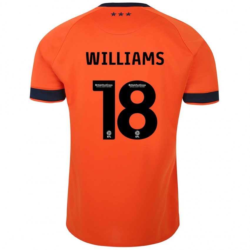 Børn Brandon Williams #18 Appelsin Udebane Spillertrøjer 2023/24 Trøje T-Shirt