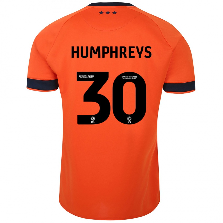 Børn Cameron Humphreys #30 Appelsin Udebane Spillertrøjer 2023/24 Trøje T-Shirt