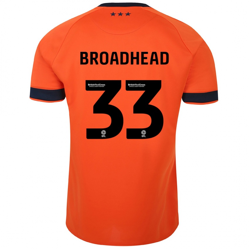 Børn Nathan Broadhead #33 Appelsin Udebane Spillertrøjer 2023/24 Trøje T-Shirt