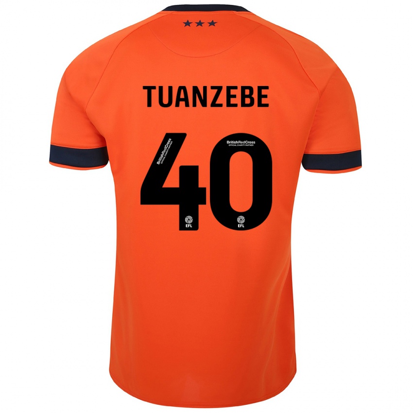 Børn Axel Tuanzebe #40 Appelsin Udebane Spillertrøjer 2023/24 Trøje T-Shirt