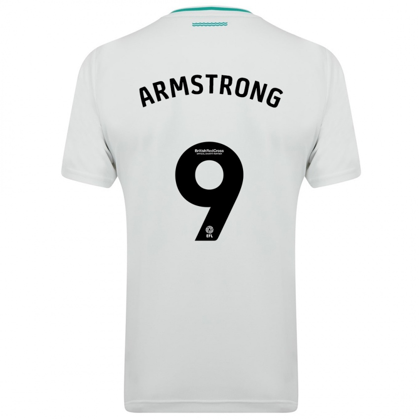 Børn Adam Armstrong #9 Hvid Udebane Spillertrøjer 2023/24 Trøje T-Shirt
