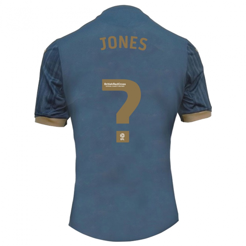 Børn Iestyn Jones #0 Mørk Blågrøn Udebane Spillertrøjer 2023/24 Trøje T-Shirt
