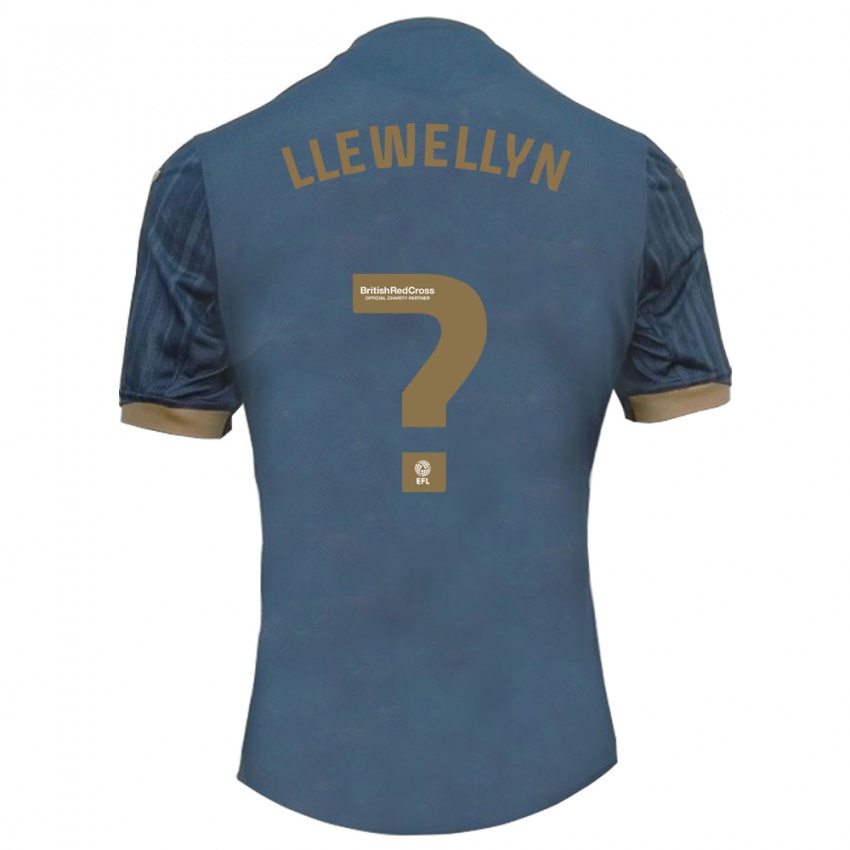 Børn Cameron Llewellyn #0 Mørk Blågrøn Udebane Spillertrøjer 2023/24 Trøje T-Shirt