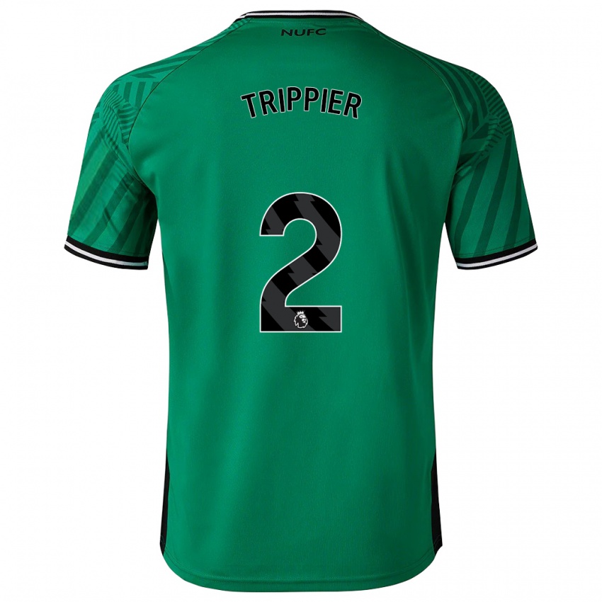 Børn Kieran Trippier #2 Grøn Udebane Spillertrøjer 2023/24 Trøje T-Shirt