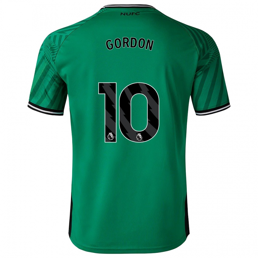 Børn Anthony Gordon #10 Grøn Udebane Spillertrøjer 2023/24 Trøje T-Shirt