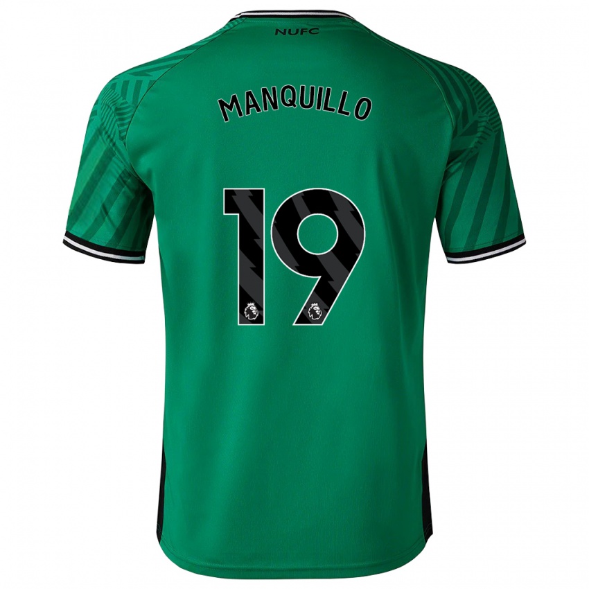 Børn Javier Manquillo #19 Grøn Udebane Spillertrøjer 2023/24 Trøje T-Shirt