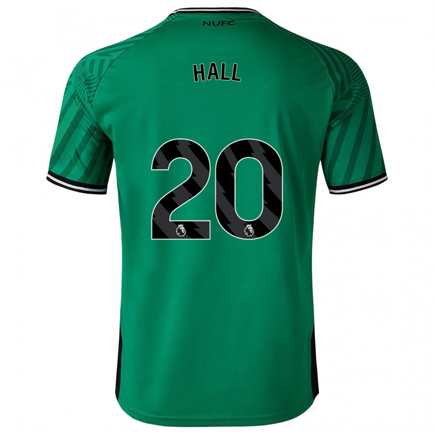 Børn Lewis Hall #20 Grøn Udebane Spillertrøjer 2023/24 Trøje T-Shirt