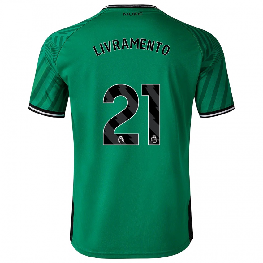 Børn Tino Livramento #21 Grøn Udebane Spillertrøjer 2023/24 Trøje T-Shirt