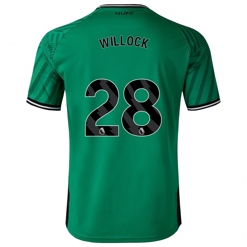 Børn Joe Willock #28 Grøn Udebane Spillertrøjer 2023/24 Trøje T-Shirt