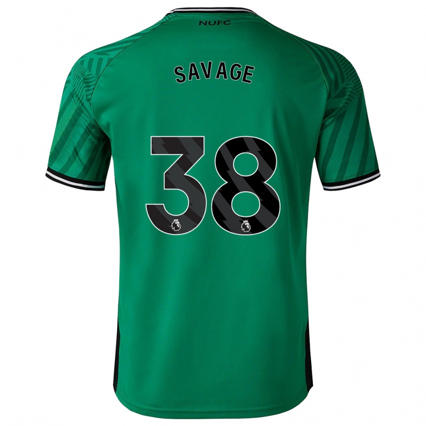 Børn Remi Savage #38 Grøn Udebane Spillertrøjer 2023/24 Trøje T-Shirt