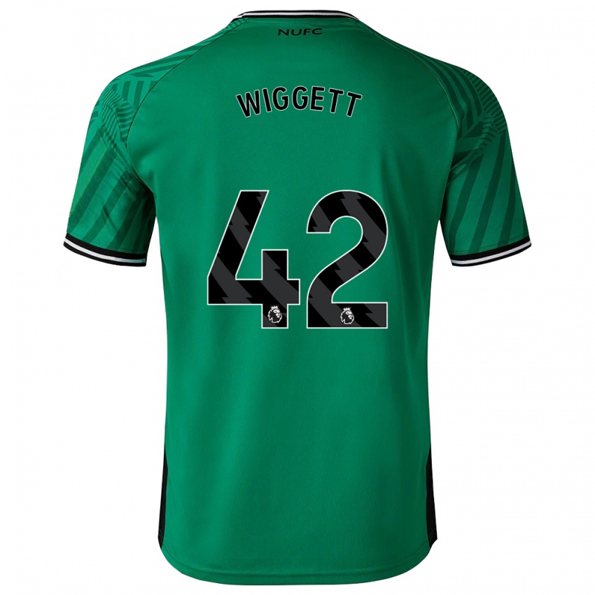 Børn Charlie Wiggett #42 Grøn Udebane Spillertrøjer 2023/24 Trøje T-Shirt