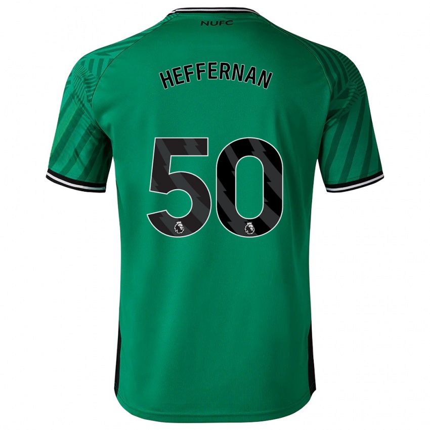 Børn Cathal Heffernan #50 Grøn Udebane Spillertrøjer 2023/24 Trøje T-Shirt