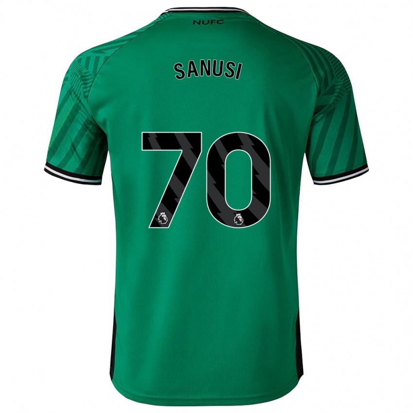 Børn Trevan Sanusi #70 Grøn Udebane Spillertrøjer 2023/24 Trøje T-Shirt