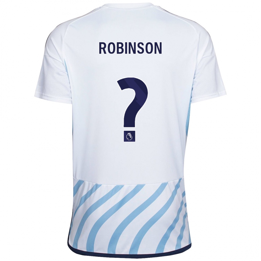 Børn Theo Robinson #0 Hvid Blå Udebane Spillertrøjer 2023/24 Trøje T-Shirt