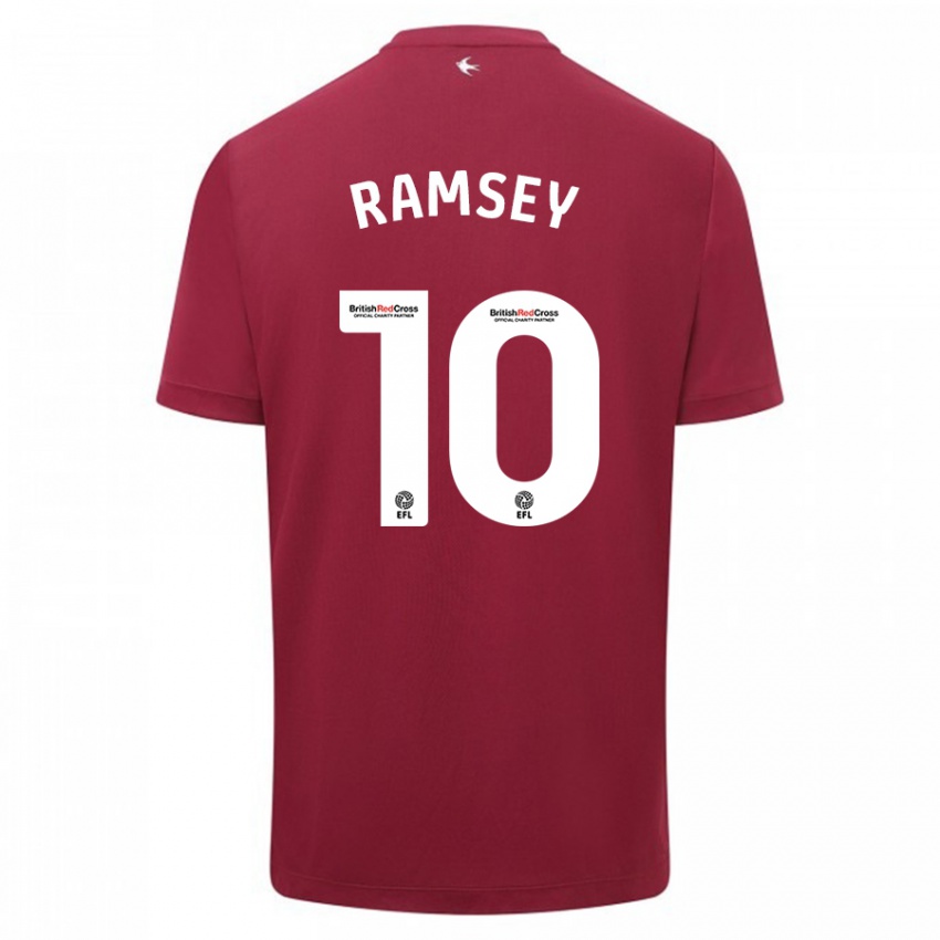 Børn Aaron Ramsey #10 Rød Udebane Spillertrøjer 2023/24 Trøje T-Shirt
