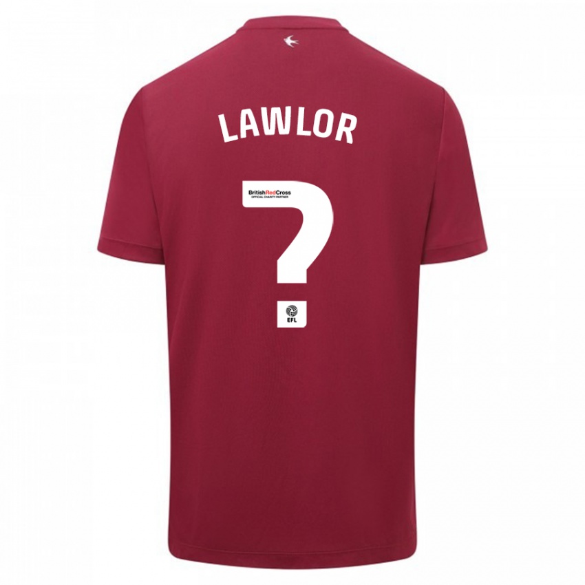 Børn Dylan Lawlor #0 Rød Udebane Spillertrøjer 2023/24 Trøje T-Shirt
