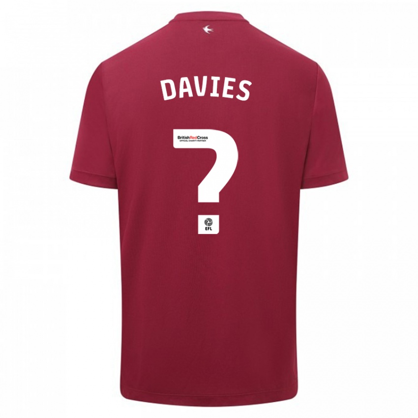 Børn Kian Davies #0 Rød Udebane Spillertrøjer 2023/24 Trøje T-Shirt